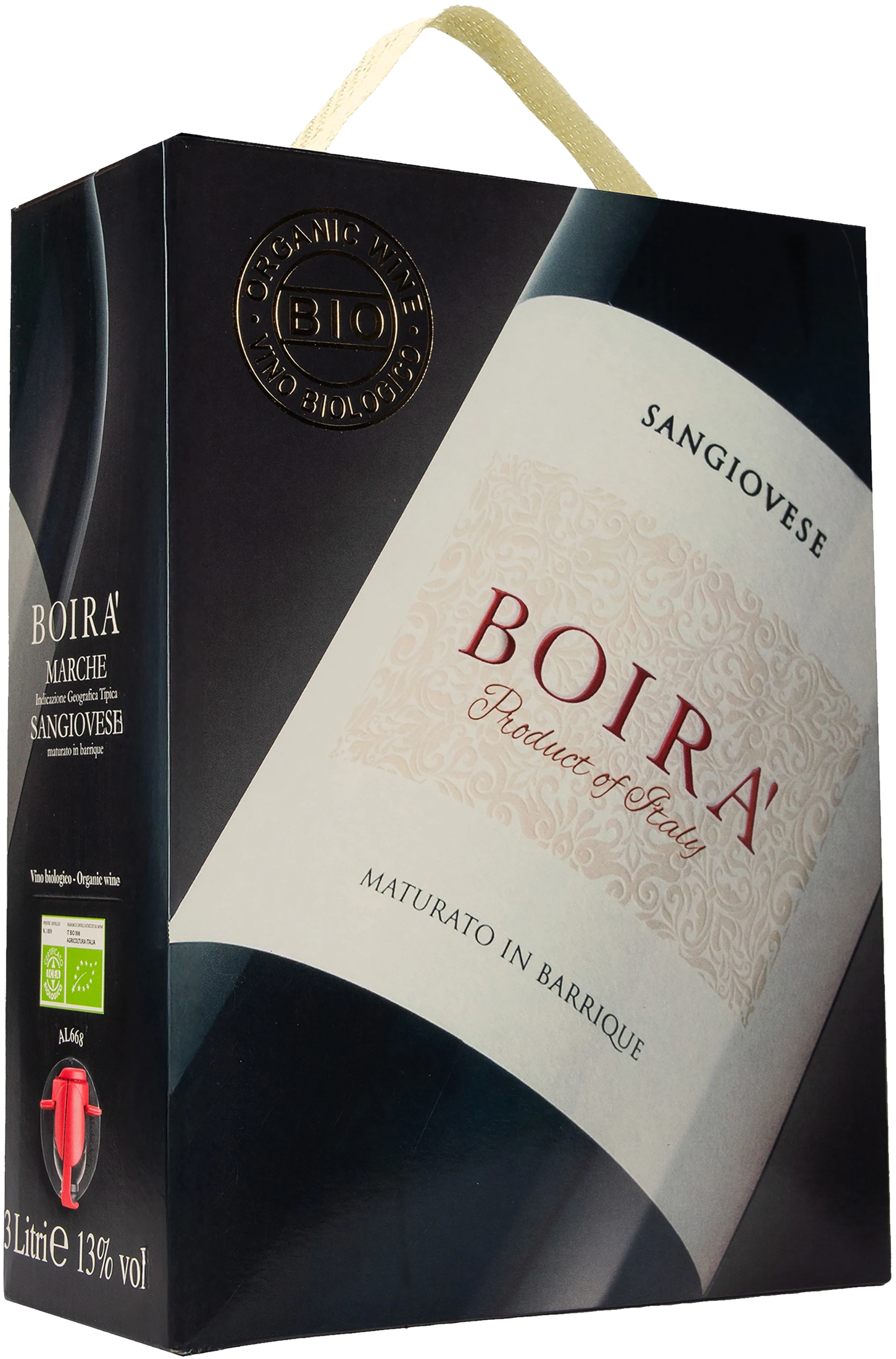 Boira Organic Sangiovese 2023 hanapakkaus
