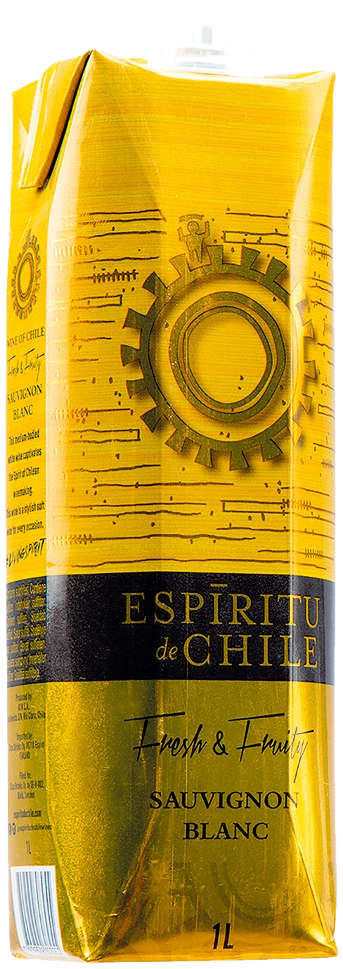 Espiritu de Chile Fresh & Fruity Sauvignon Blanc kartonkitölkki