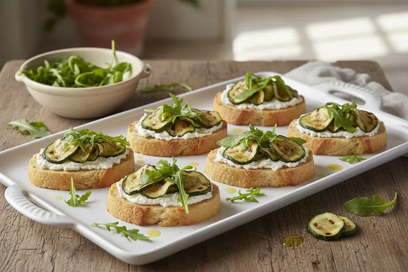 Crostini kesäkurpitsalla