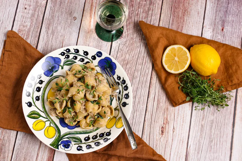 Tonnikalapasta tuorejuustolla