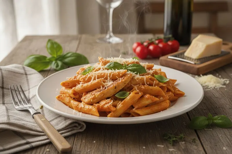 Kanapasta kermaisella tomaattikastikkeella