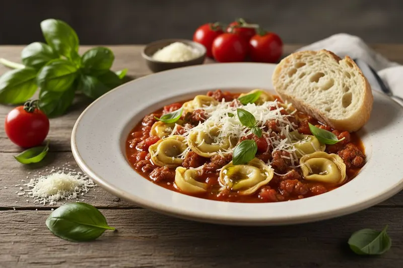 Italialainen makkara-tortellinikeitto