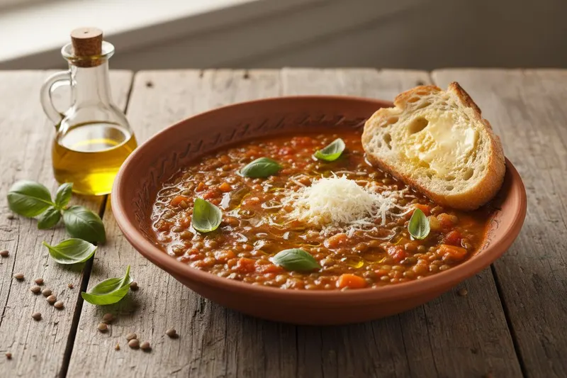 Italialainen vihreä linssikeitto