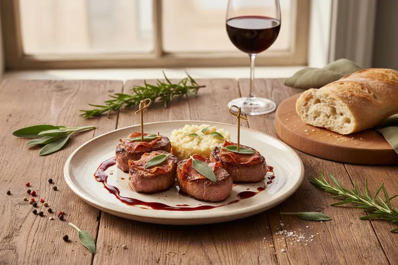 Karitsa-saltimbocca ulkofileestä