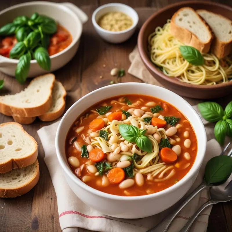 Klassinen italialainen minestrone-keitto