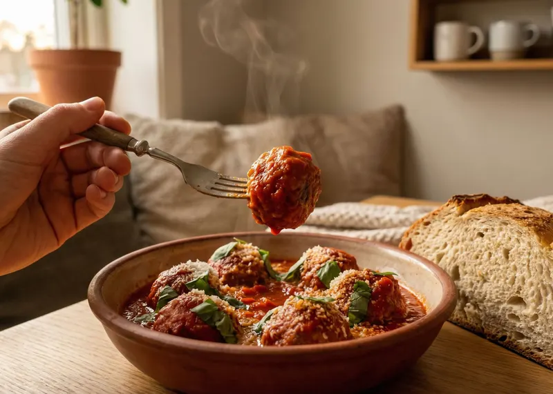 Italialaiset lihapullat “calabria twistillä”