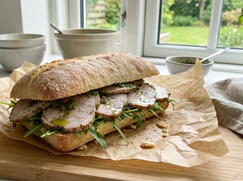 Italialainen porchetta-leipä