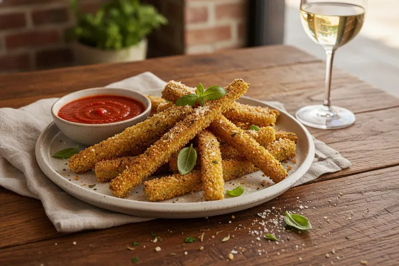 Parmesaani-kesäkurpitsatikut
