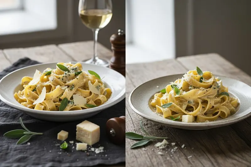 Pasta gorgonzolakastikkeella