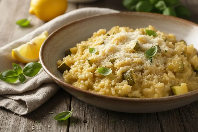 Risotto Limonello – sitruunainen kesäkurpitsarisotto