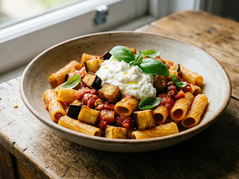 Pasta alla siciliana, munakoisopasta