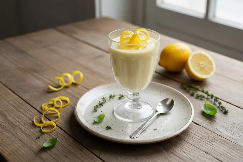 Sitruuna-ricottapannacotta
