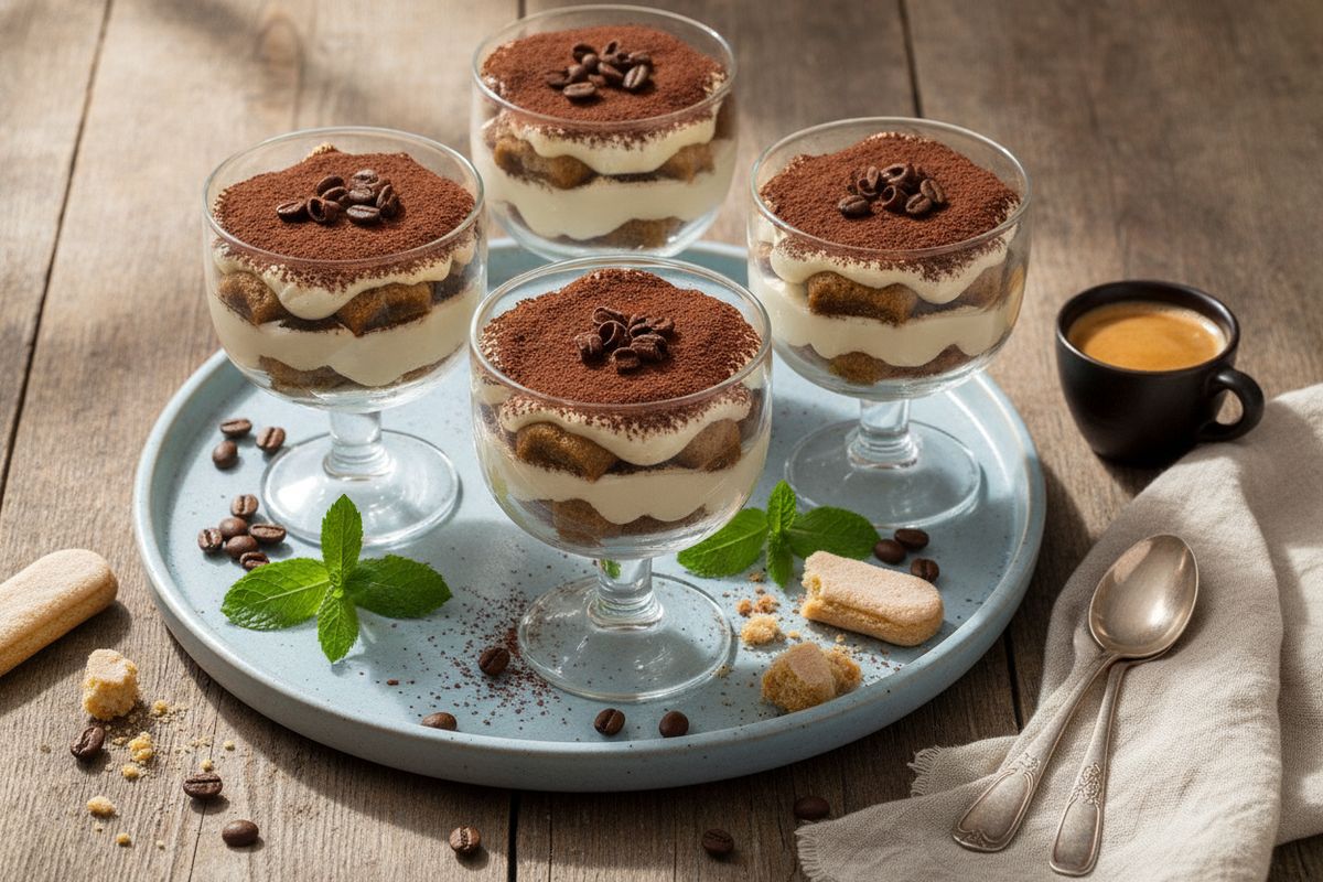 Tiramisu-annokset – italialainen klassikko annosmaljoissa