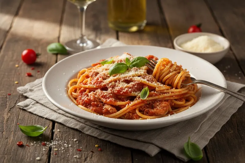 Tonnikala-tomaattipasta