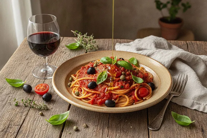 Vegaaninen palermon pasta